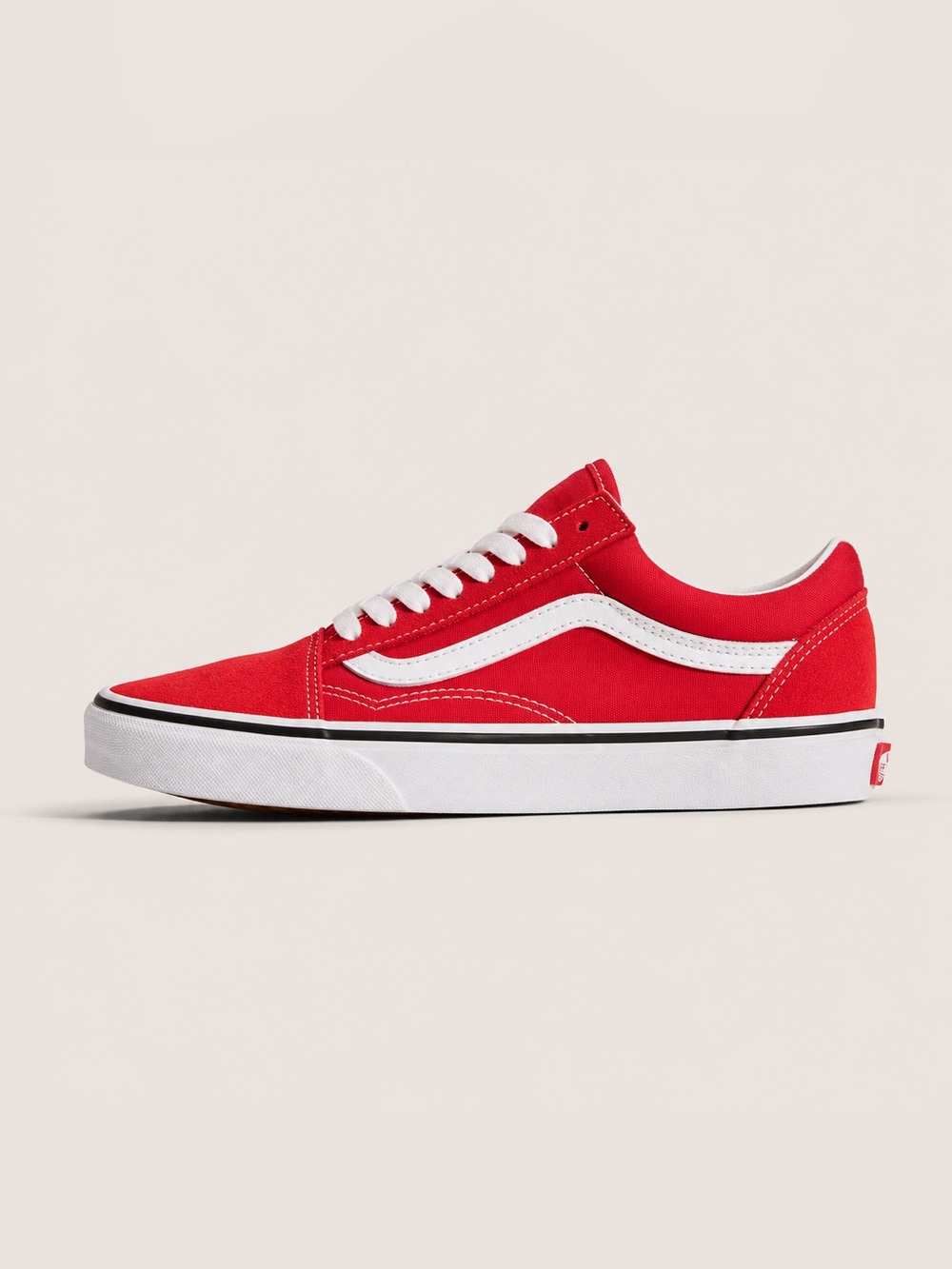 Vans Old Skool Red True White Suede Canvas Sneakers NWT Women’s 9 Men’s 7.5